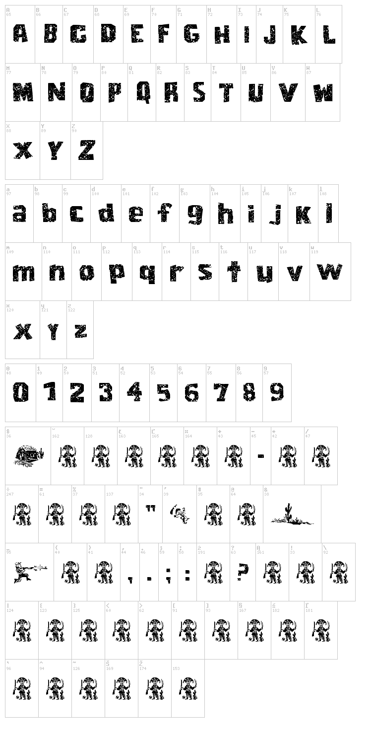 Cordel Encarnado font map